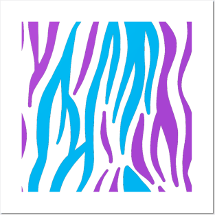 Purple and Blue Zebra Posters and Art